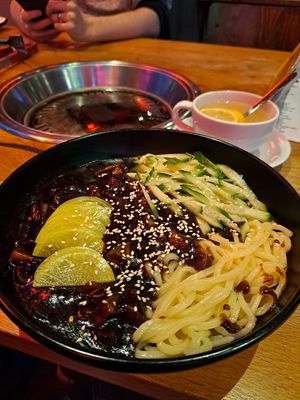 Jajjangmyeon at Bibimbap West in Glasgow