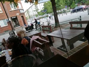 Outdoor seats at Zula in Malmo