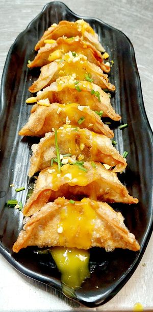 Gyozas de verduras at Bistro 21 in Gijon