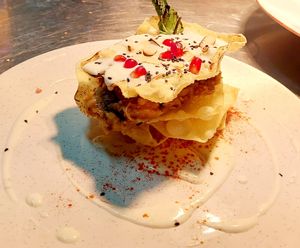 Lasagña koreana de berenjena ahumada at Bistro 21 in Gijon