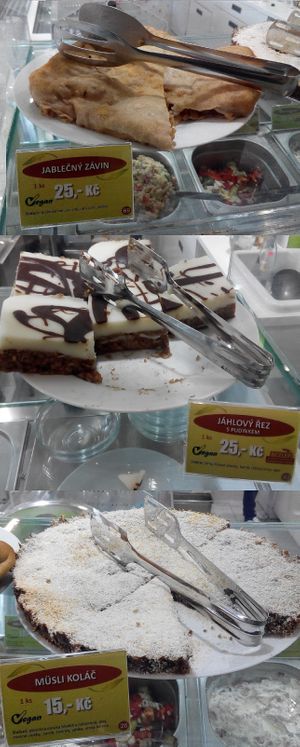 Healthy vegan deserts. at Oaza Zdravi in Ceska Trebova