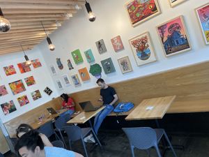 Local art on display  at Dear Diary Coffeehouse in Austin