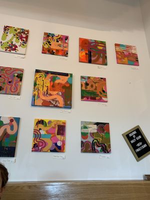Beautiful artwork for sell at Dear Diary Coffeehouse in Austin
