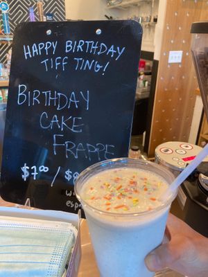 Happy birthday, me! at Dear Diary Coffeehouse in Austin