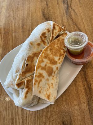 Tofu scramble burrito at Dear Diary Coffeehouse in Austin