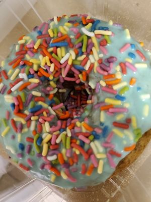 Birthday cake donut (GF) at Dear Diary Coffeehouse in Austin