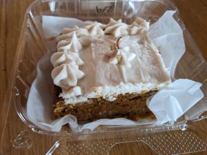 Pumpkin carrot cake at Dear Diary Coffeehouse in Austin