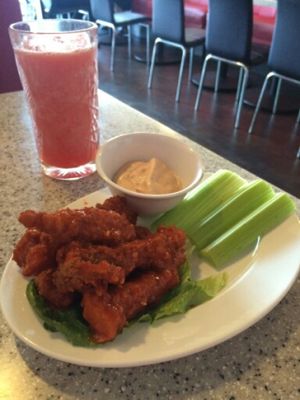 buffalo wings and watermelon slushy at Mitasie 3 in Huntington Beach