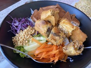 Soy bbq and egg roll vermicelli  at Mitasie 3 in Huntington Beach