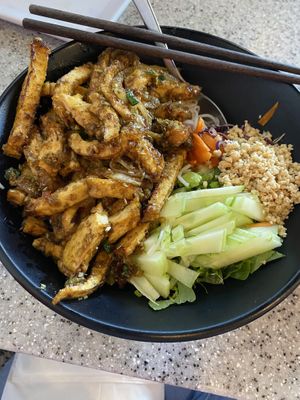 Vermicelli bowl.  Lemongrass tofu option. Possibly my new favorite!  at Mitasie 3 in Huntington Beach