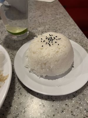White rice  at Mitasie 3 in Huntington Beach