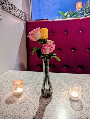 Table decor at Mitasie 3 in Huntington Beach