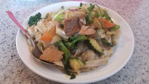 Noodles with seafood at Mitasie 3 in Huntington Beach