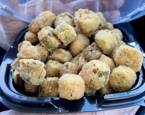 Fried okra  at A Peace of Soul in Columbia