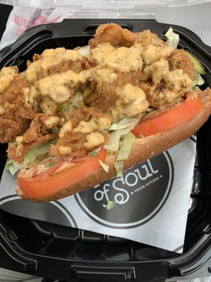 Oyster mushroom Poboy   at A Peace of Soul in Columbia