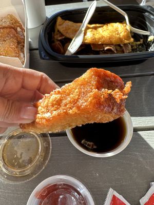 French toast sticks OMG   at A Peace of Soul in Columbia