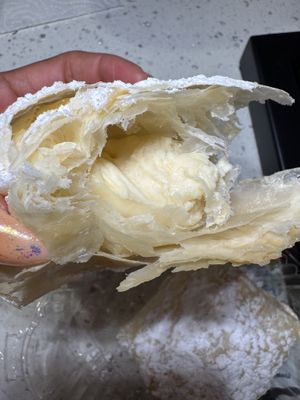 Inside the Cream cheese pastry  at A Peace of Soul in Columbia