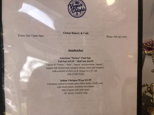 Sandwiches menu  at Vegan Delights in Miramar