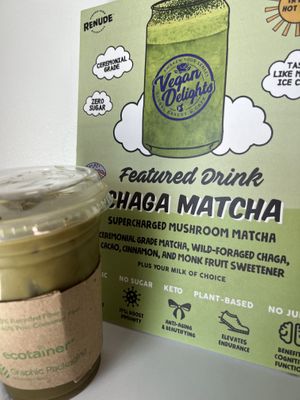 Chaga Matcha  at Vegan Delights in Miramar
