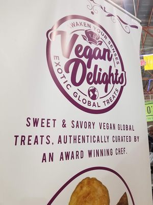 Their logo at Vegan Delights in Miramar