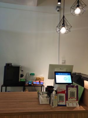 Cashier counter at Sove in Central Singapore