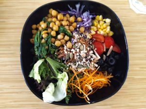 Chickpea Spinach Bowl at Sove in Central Singapore