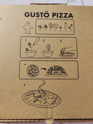 The box at Gusto Pizza in Taipei