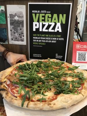 Save the planet one slice at a time   at Gusto Pizza in Taipei