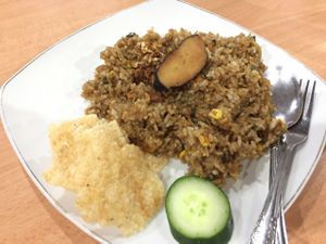 rice with vegan tuna at Kedai Mie in Denpasar
