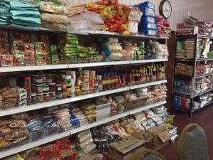 vegan dry foods for sale at Kedai Mie in Denpasar