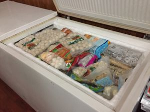 vegan frozen foods for sale at Kedai Mie in Denpasar