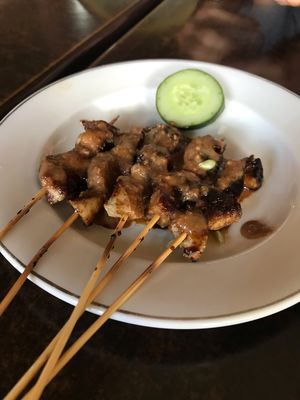 Delicious soya satay at Kedai Mie in Denpasar