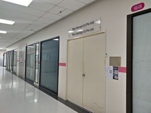 Shop front. Unit 02-176 at the pink sector of warehouse at Veggie Delight at Neo-Percept in West Singapore