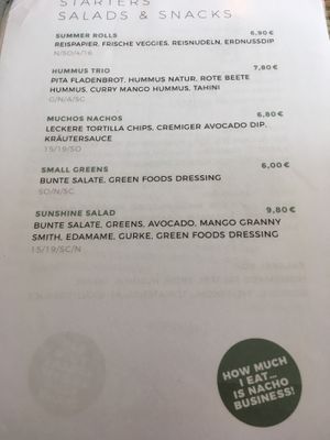 Vorspeisen at Green Foods in Seebruck