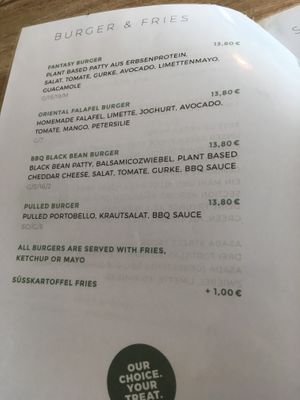 Burger at Green Foods in Seebruck