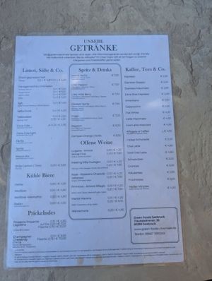 Menu / Speisekarte 2 at Green Foods in Seebruck
