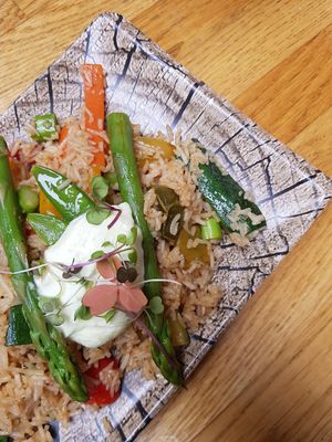 Arroz con verduras at Tatapas Gastroteka in Hondarribia