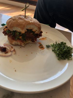 Veggie burger made in-house! at Kale My Name in Chicago