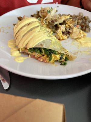 Breakfast burrito at Kale My Name in Chicago
