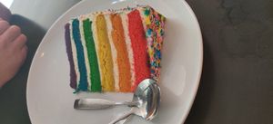 Pie pie my darling rainbow cake at Kale My Name in Chicago