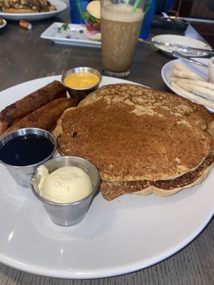 pancakes and sausage  at Kale My Name in Chicago