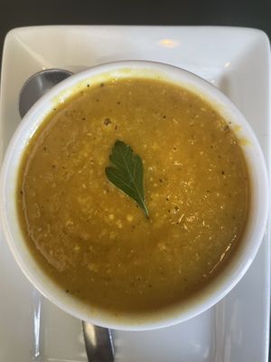 Lentil soup—delicious!!!  at Kale My Name in Chicago