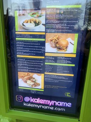 Menu 2  at Kale My Name in Chicago