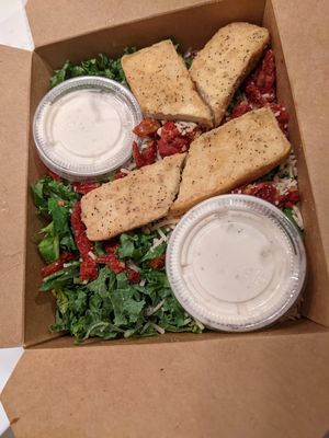 Ceasar salad with tofu added at Kale My Name in Chicago