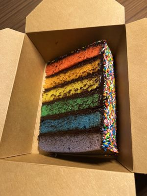 rainbow cake  at Kale My Name in Chicago