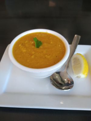 Lentil soup at Kale My Name in Chicago