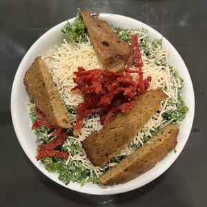 Caesar Kale Salad with seitan   at Kale My Name in Chicago