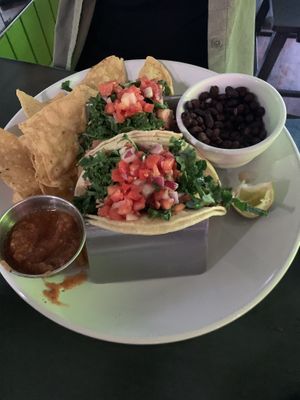 Jackfruit tacos  at Kale My Name in Chicago