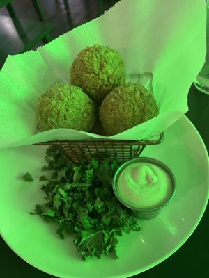 Mac Balls & Side of Kale  at Kale My Name in Chicago