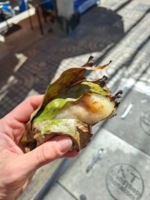 Banana sticky rice at Vegan Food Crawl - Bangkok in Bangkok